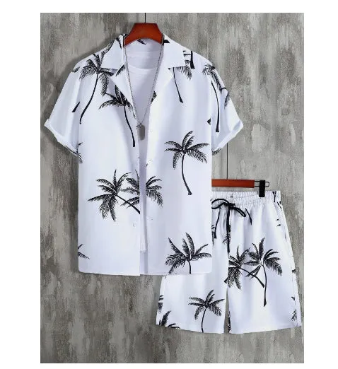 للرجال بدلة قصيرة كاجوال 2 قطعة  Men's 2-Piece Casual Short Suit