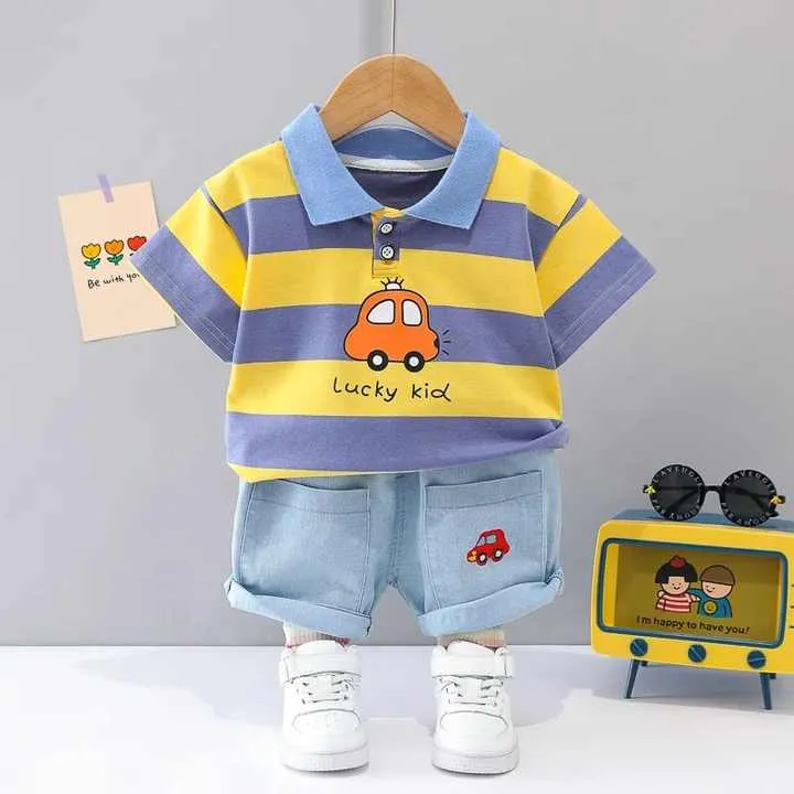 مجموعة ملابس أطفال أولاد موضة الصيف . Summer Fashion Boys