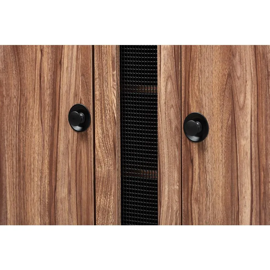 2-Door Wood Entryway Shoe Storage Cabinet with Drawer