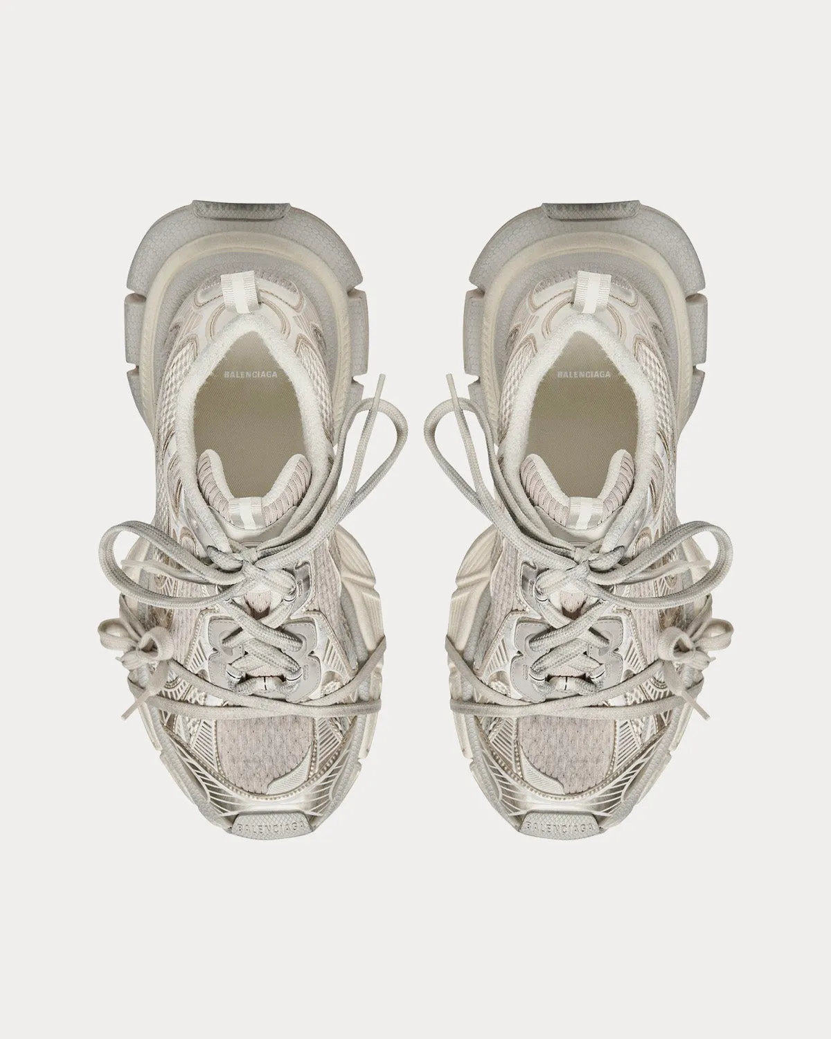 3XL Mesh & Polyurethane Beige Low Top Sneakers