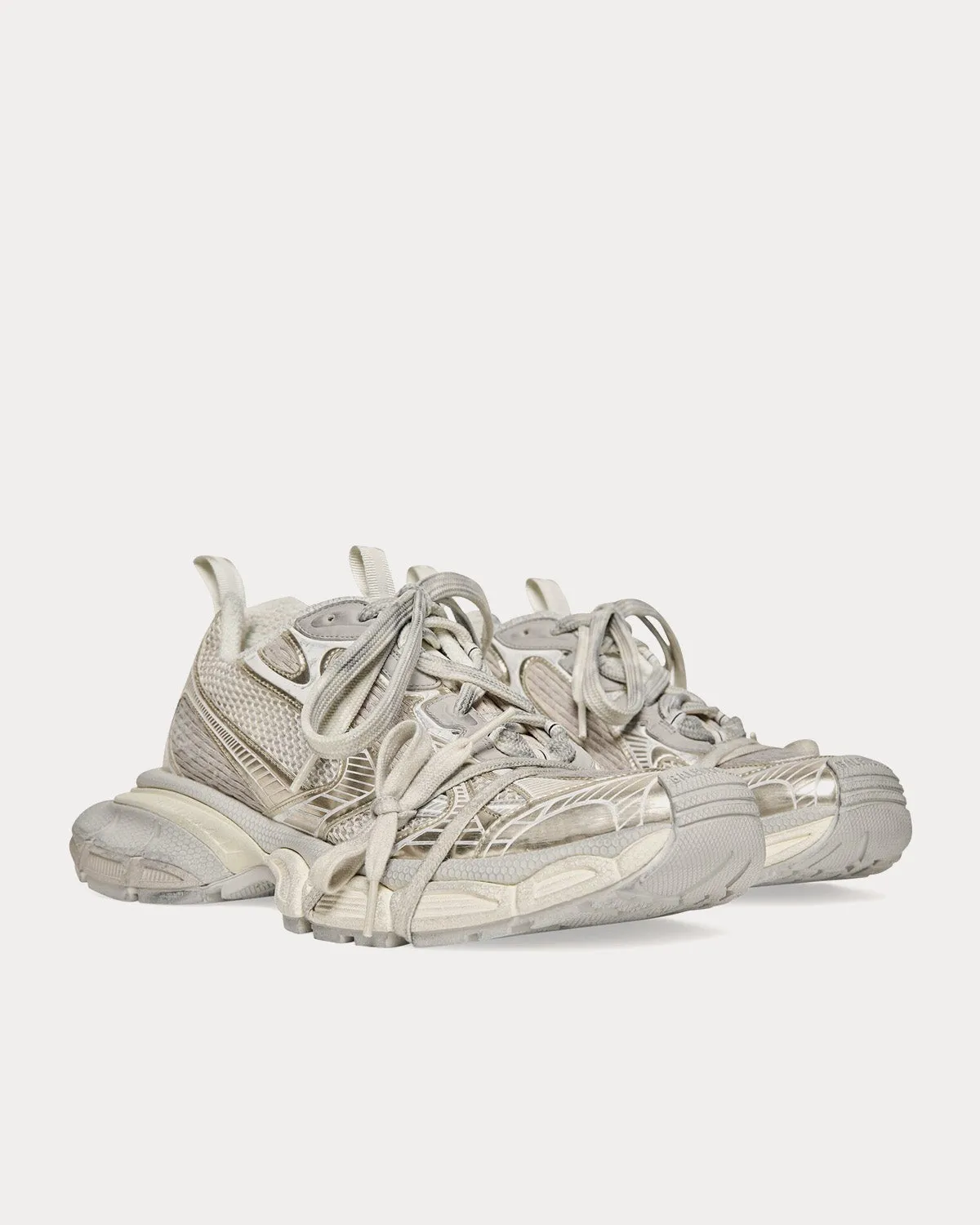3XL Mesh & Polyurethane Beige Low Top Sneakers
