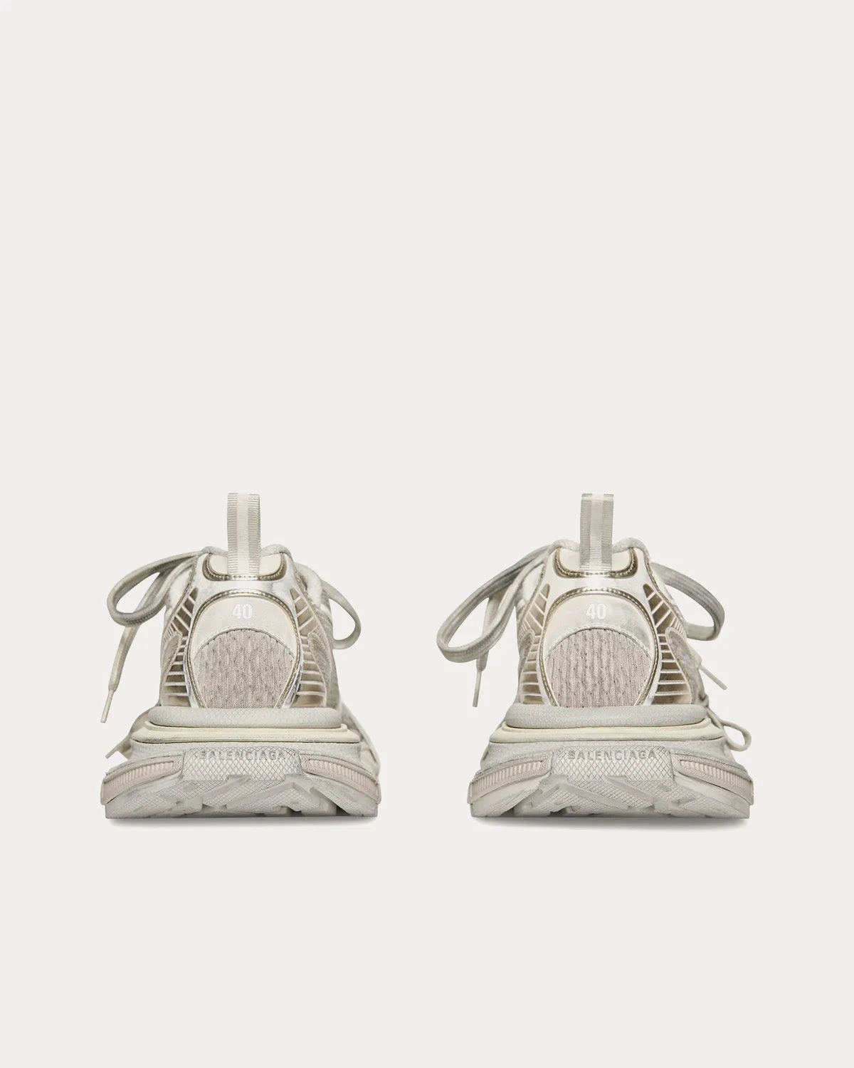 3XL Mesh & Polyurethane Beige Low Top Sneakers