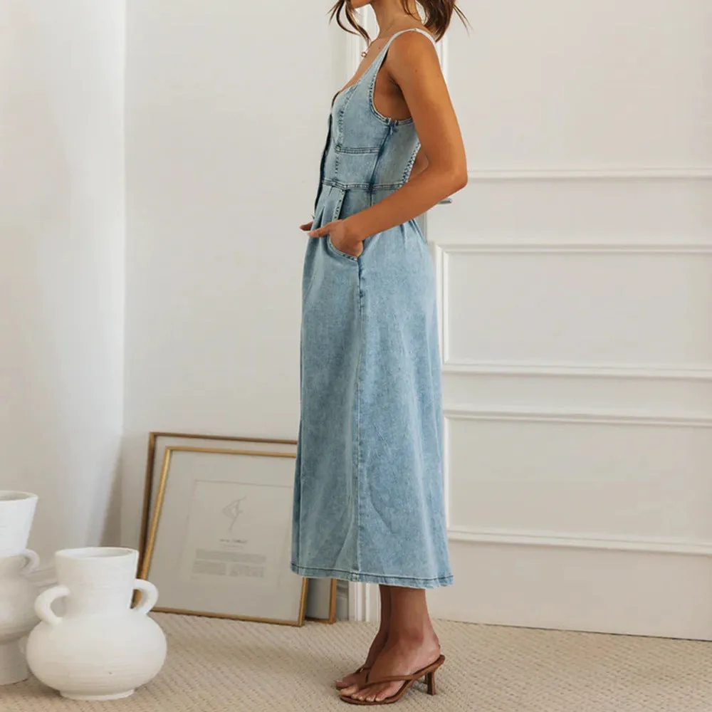 Abigail | Stylish Denim Button-Down Dress