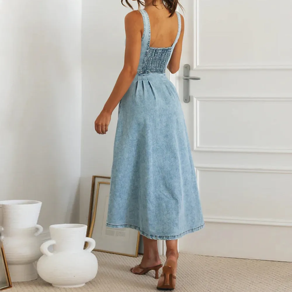 Abigail | Stylish Denim Button-Down Dress