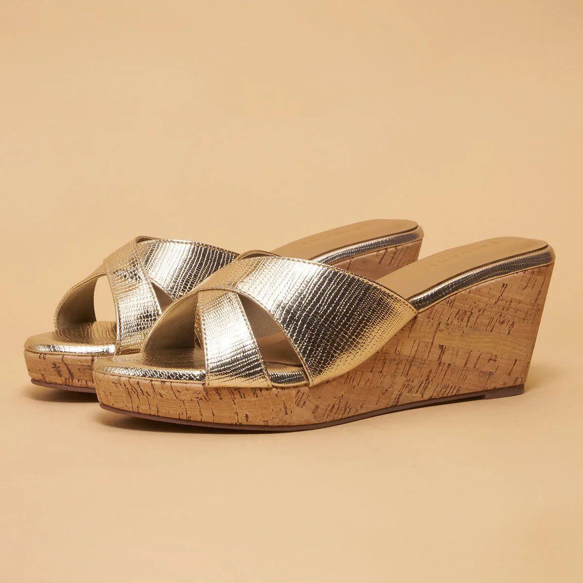 Acaciaa Criss-Cross Strap Wedges