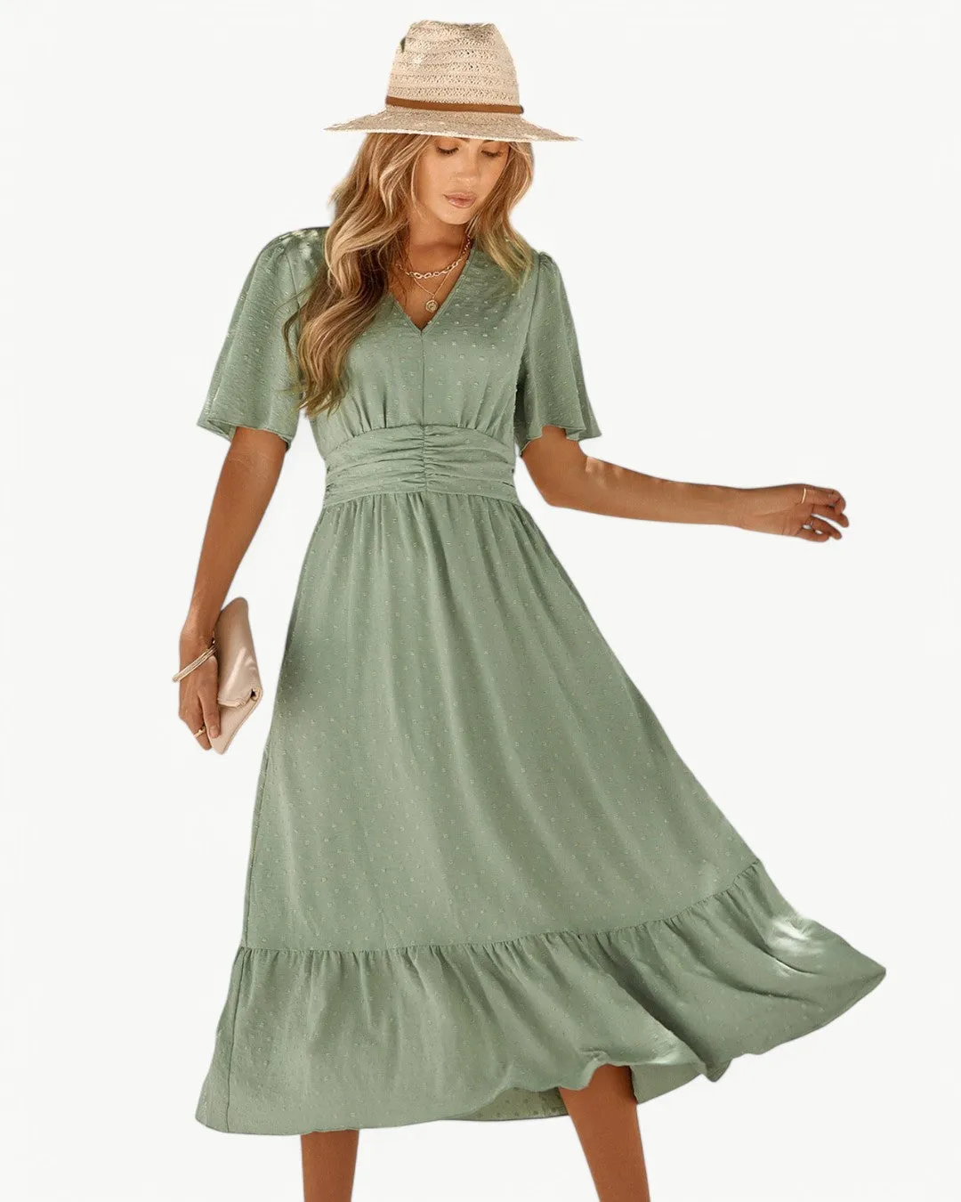 Alitzel  Stylish V-Neck Dress