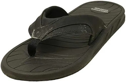 Amazon Essentials Men's Flip Flop Sandal, Black, 7