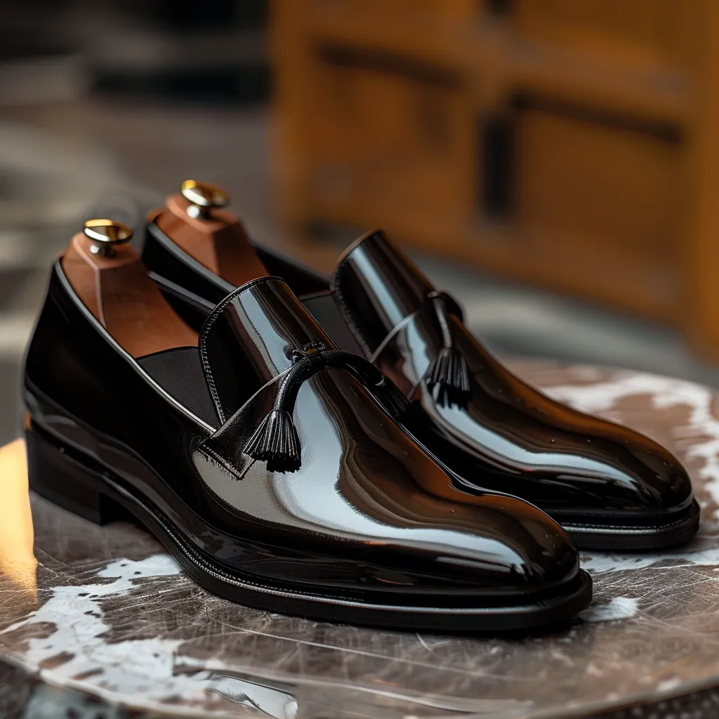 Black Leather Charm Craze Tassel Loafer - Summer 2024 Collection