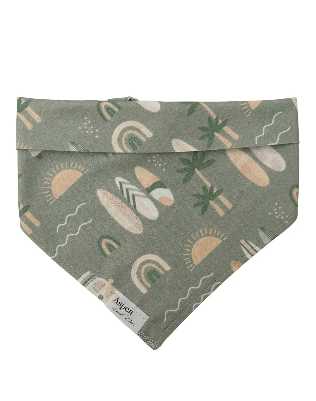 Boho Beach Dog Bandana (Green)- Summer Collection