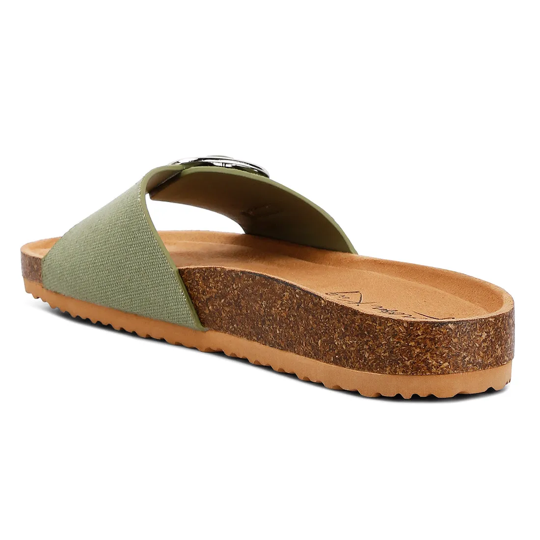 Buckle Strap Slip On Sandals