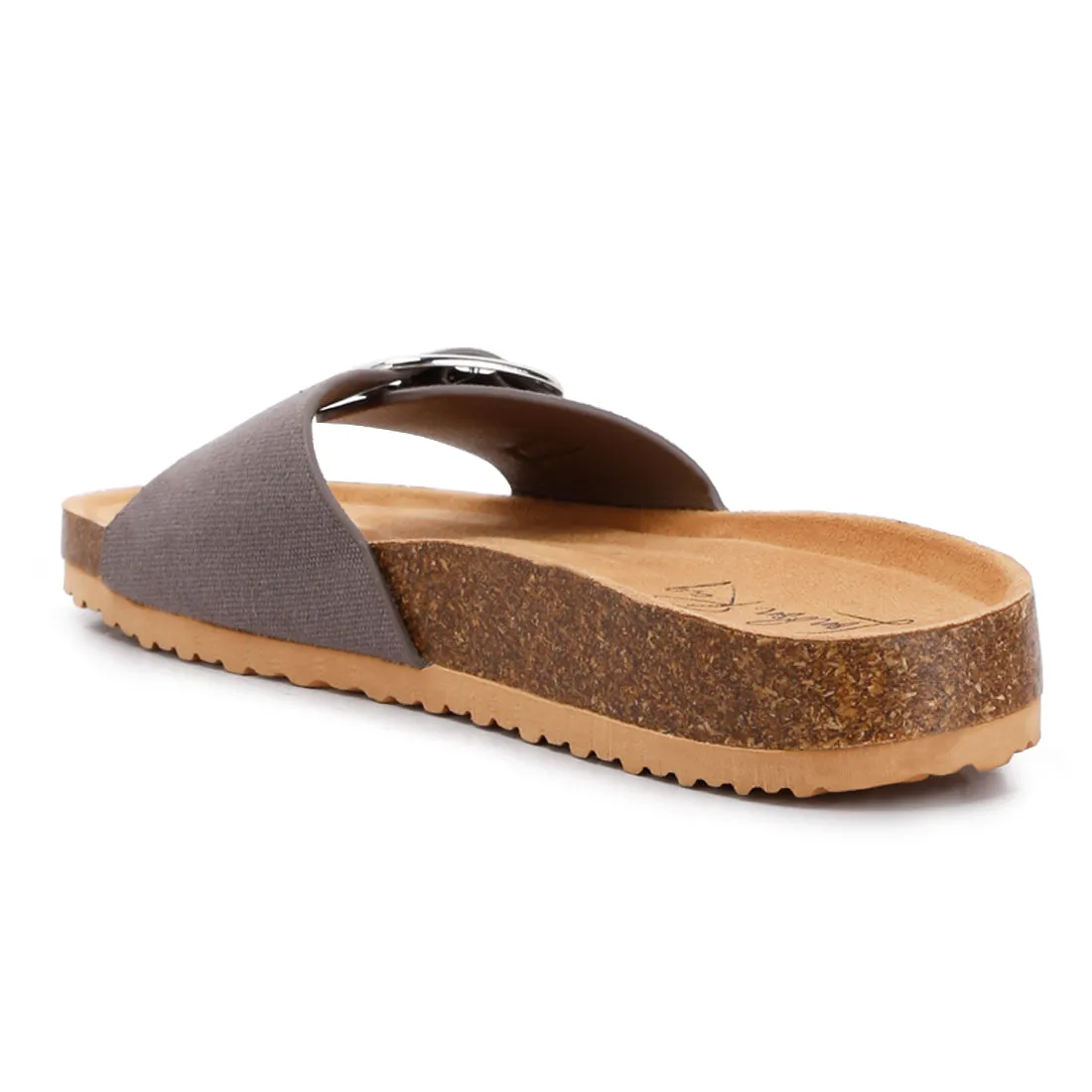 Buckle Strap Slip On Sandals