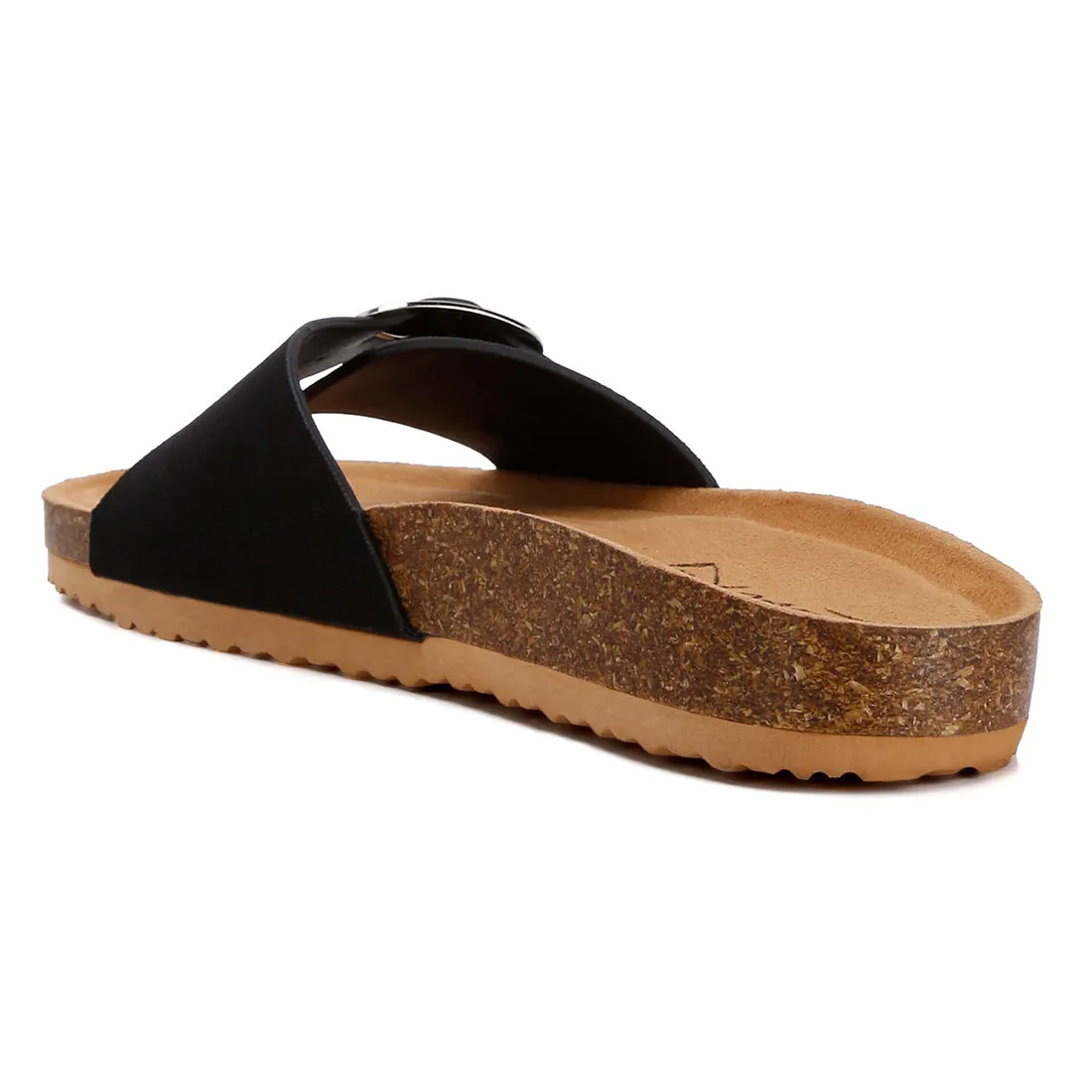 Buckle Strap Slip On Sandals