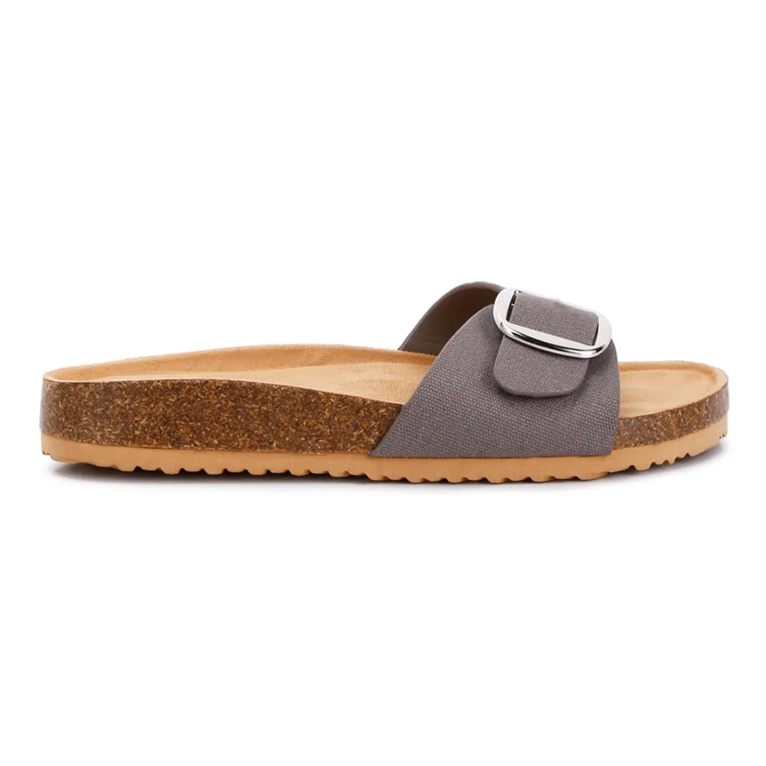Buckle Strap Slip On Sandals