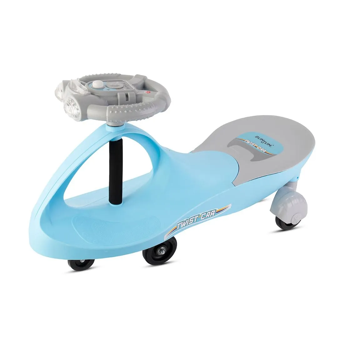 BUMTUM Baby Car, Kids Car, Swing Car for Kids, Car for Kids, Ride On for Kids, Magic Car for Kids, Push Rider Toy Car, Comfortable Seat with Backrest, 360° Rotating Steering with Music & Lights (Blue)