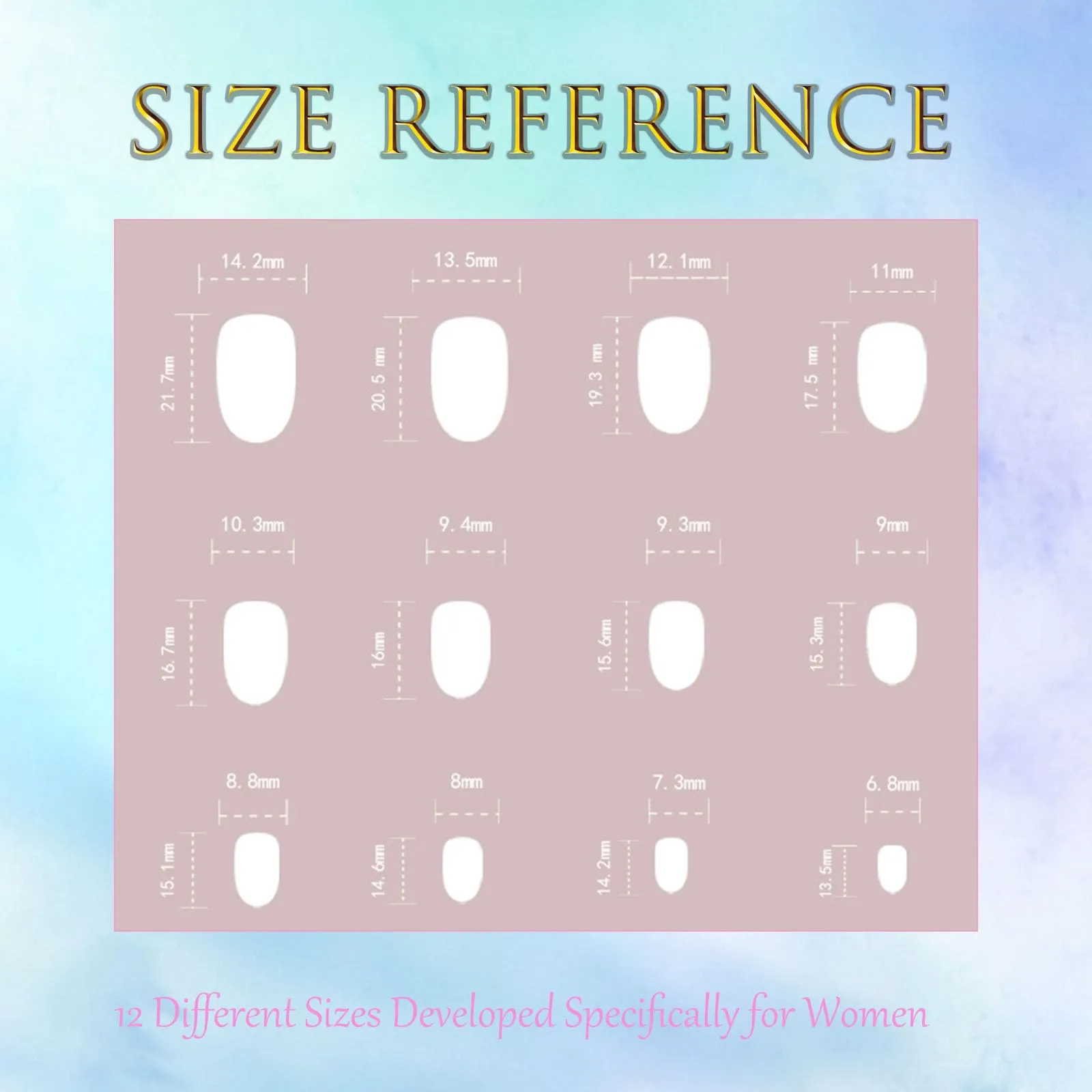 Cat Eye Press on Nails Short Oval Fake Nails Acrylic Nails Press ons Dark Blue Bling Full Cover Glue on Nails Glossy Artificia Stick on Nails for Women Girls Manicure 24 Pcs