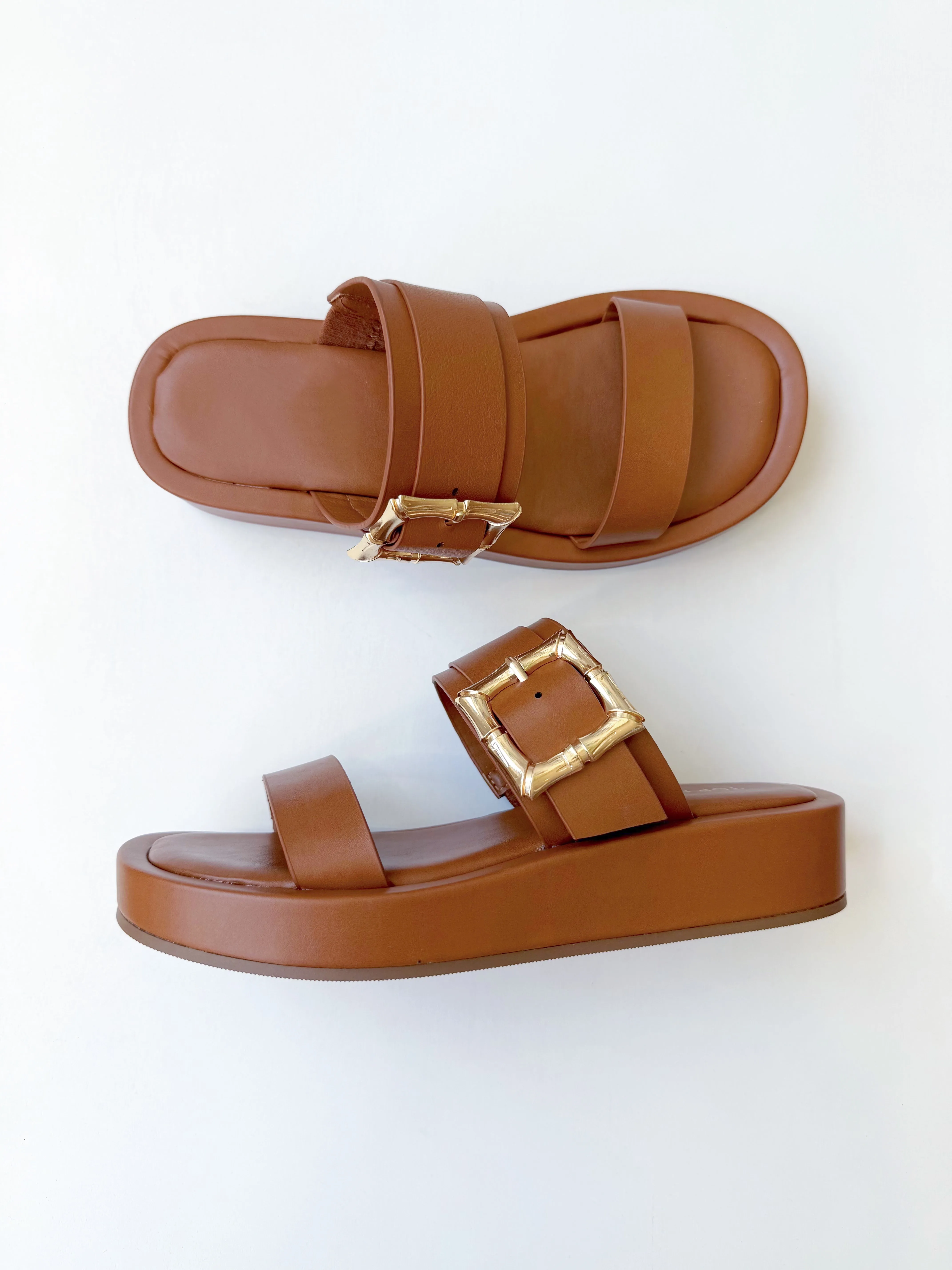 Celie Tan Platform Sandals