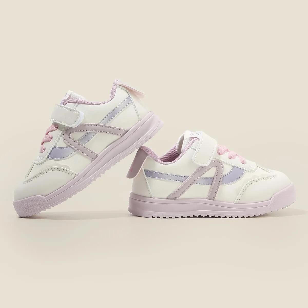 Colorblock Toddler Sneakers for Boys and Girls, Hook and Loop Casual Running Shoes with Rubber Sole, Lightweight Kids Trainers for School and Play