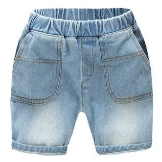 Cute Baby Toddler Jeans Stretch Kids Denim Pants Infant Shorts