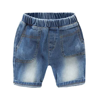 Cute Baby Toddler Jeans Stretch Kids Denim Pants Infant Shorts