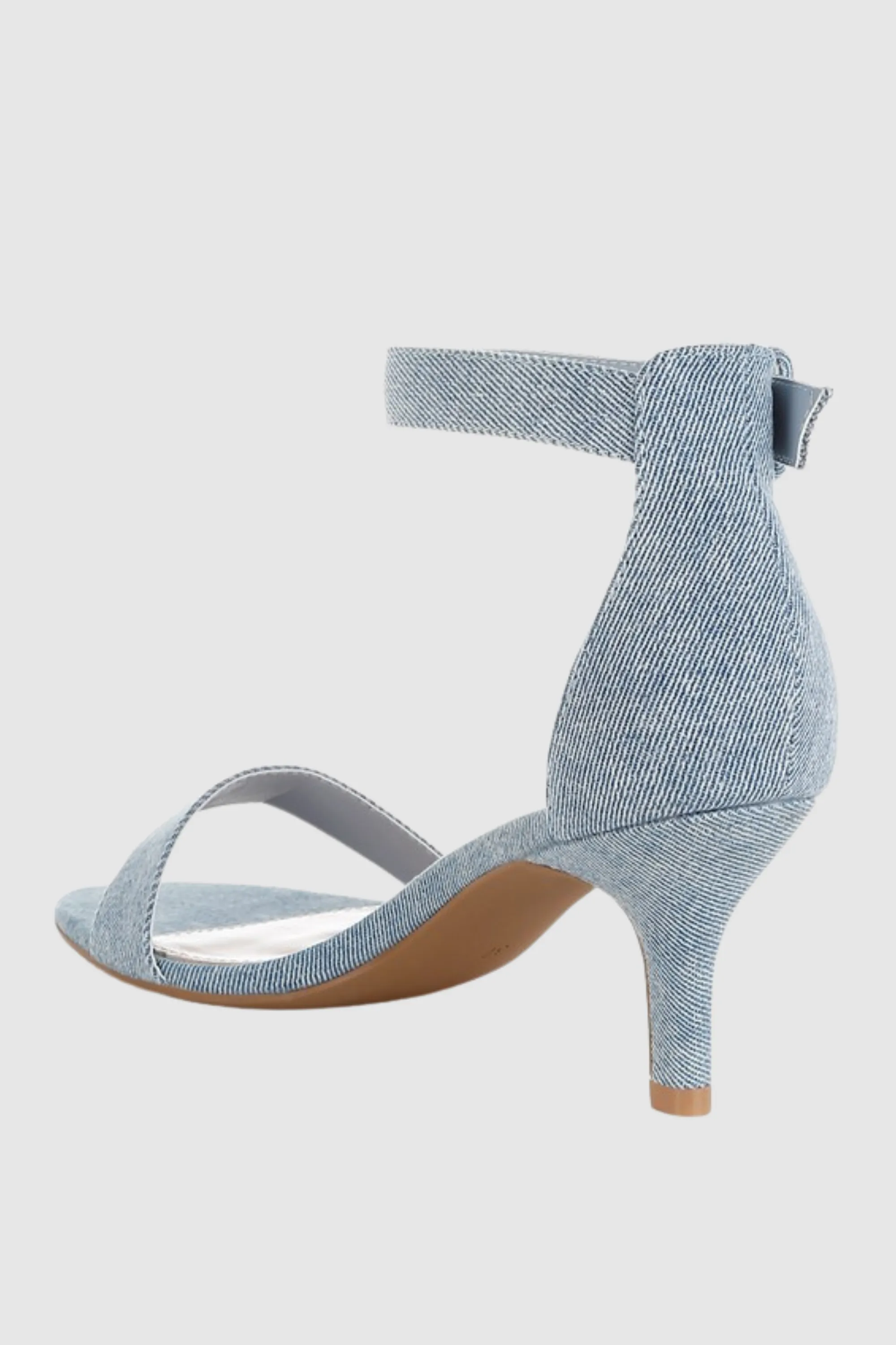 Denim Kitten Heel Sandals