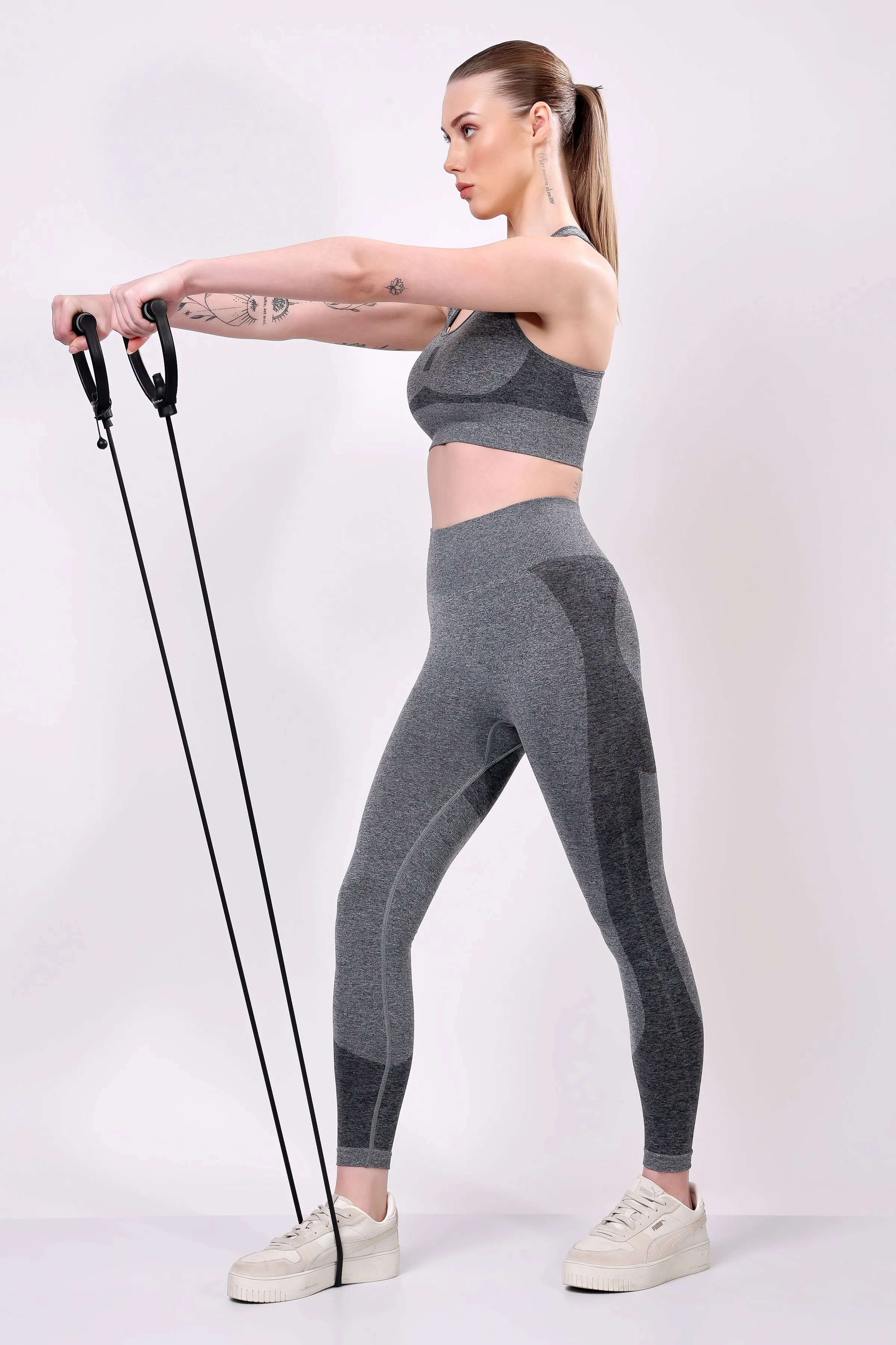 Elevé Seamless Set - Heather Grey