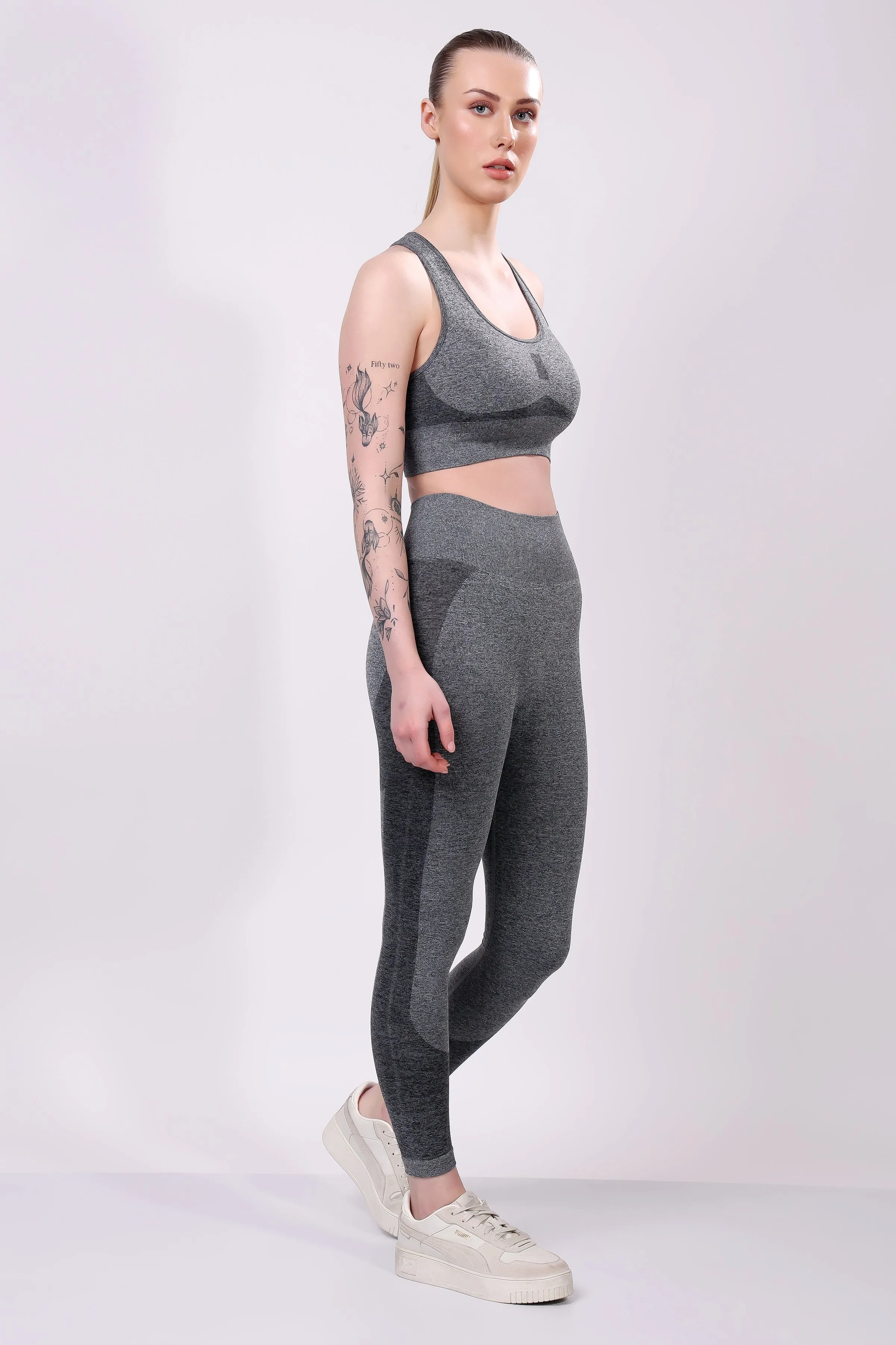 Elevé Seamless Set - Heather Grey