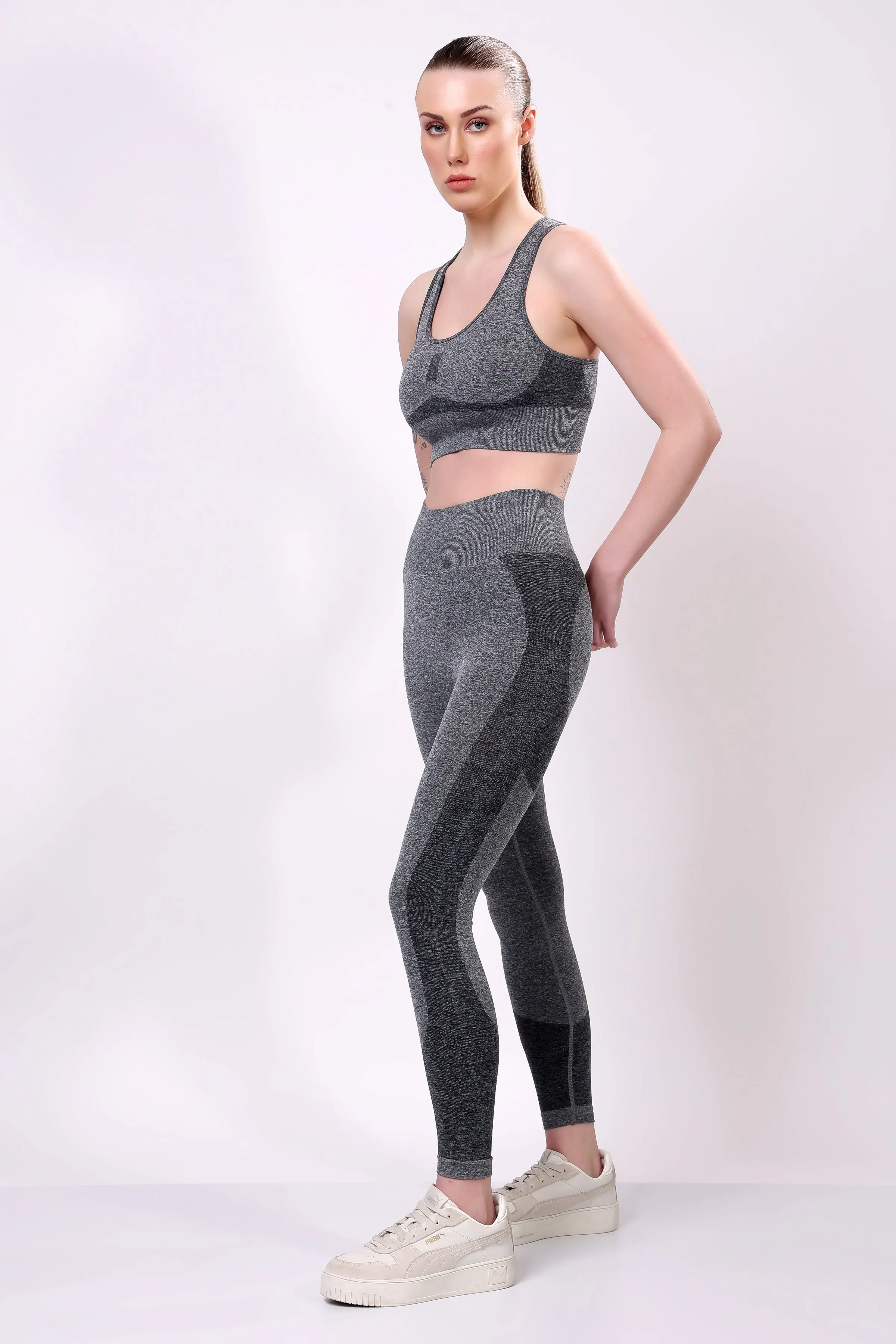 Elevé Seamless Set - Heather Grey
