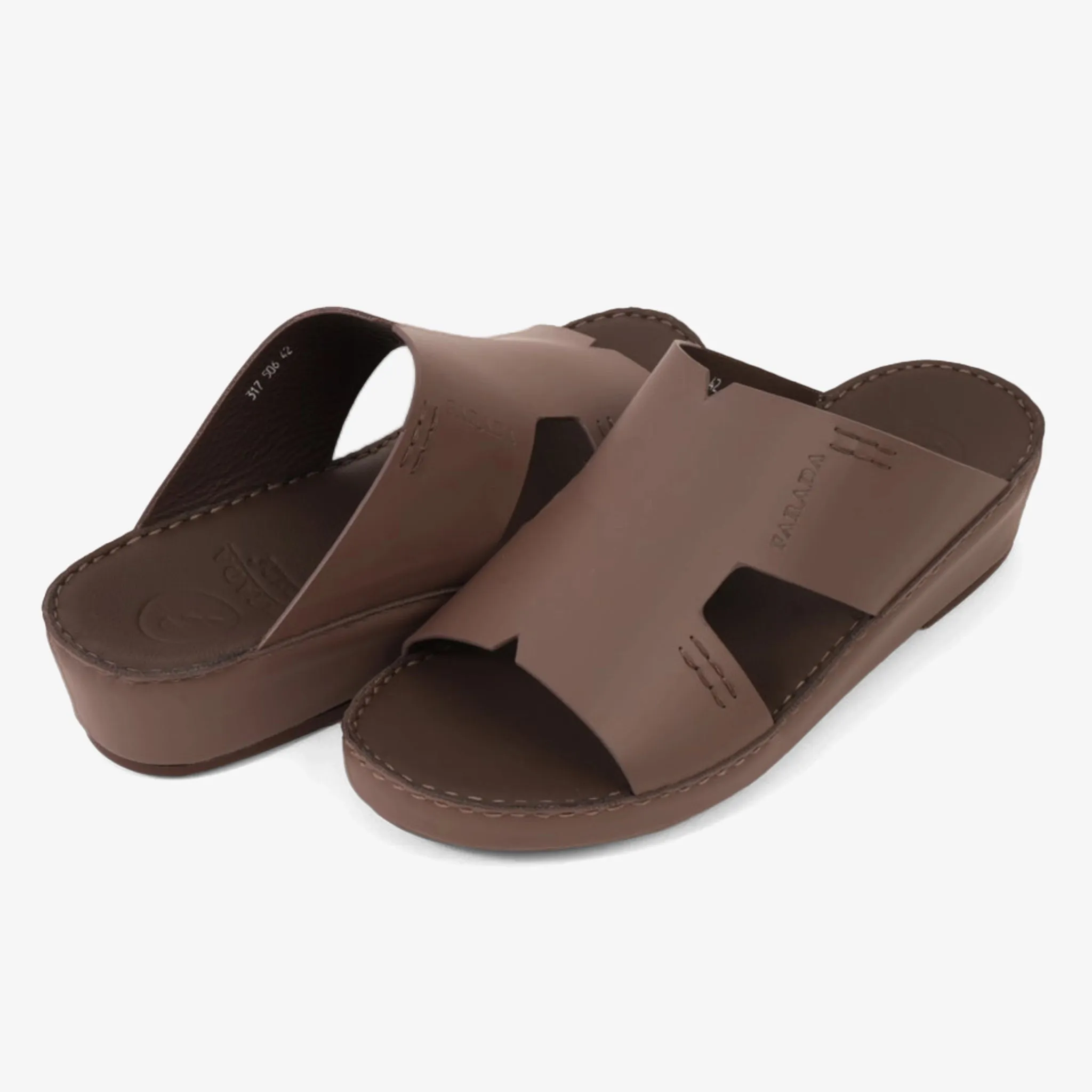FARADA CLASSIC MENS BLACK LEATHER SANDALS PERRISA