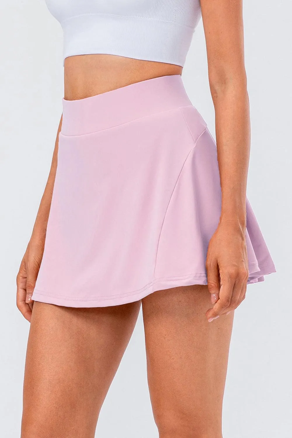 Fitness-focused High Waist Pleated Active Skirt