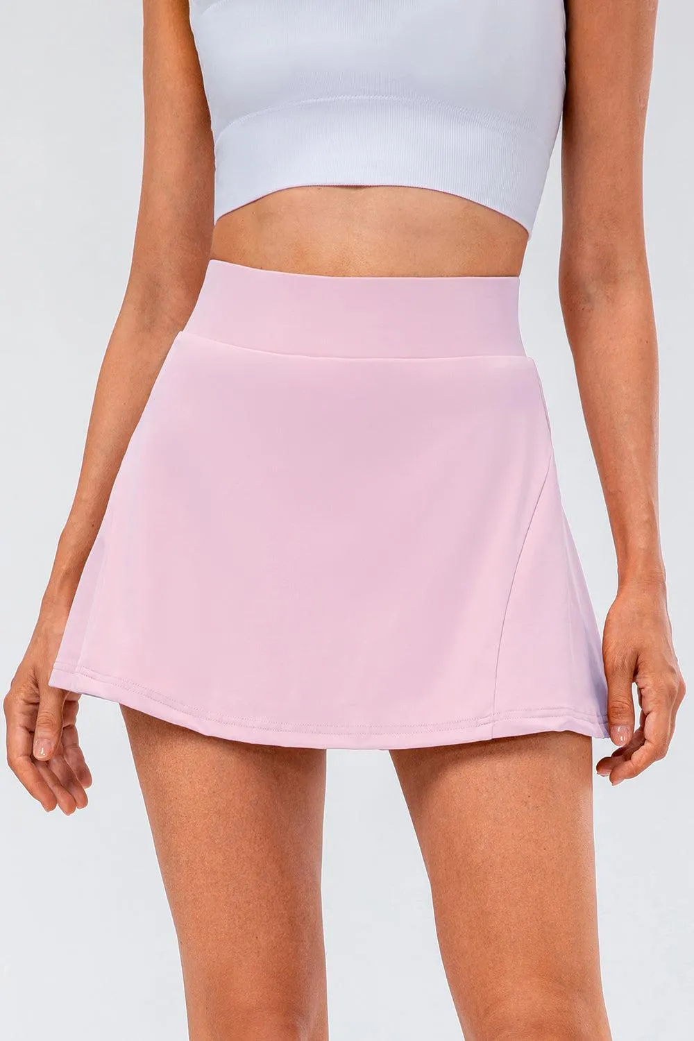 Fitness-focused High Waist Pleated Active Skirt