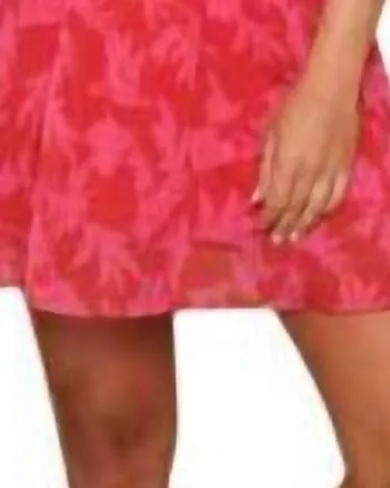 Floral Dress in Red And Fuchsia | Red And Fuchsia