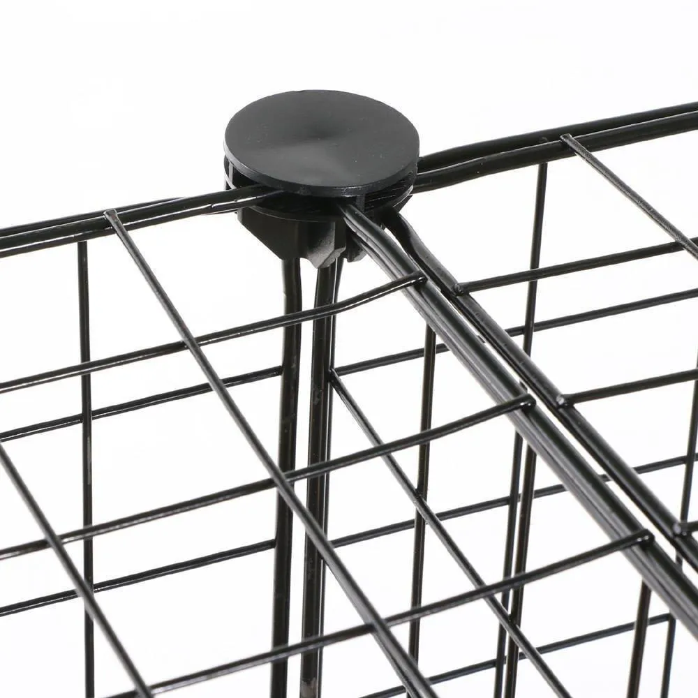 Genenic 12 Cube Closet Organizer, Garage Storage Racks Sets, Shelf Cabinet, Wire Grids Panels and Units for Books, Plants, Toys, Shoes, Clothes, Stainless Steel Black