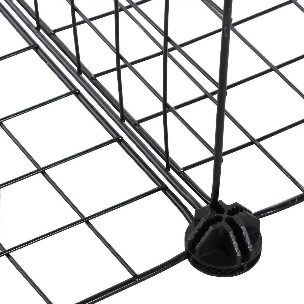 Genenic 12 Cube Closet Organizer, Garage Storage Racks Sets, Shelf Cabinet, Wire Grids Panels and Units for Books, Plants, Toys, Shoes, Clothes, Stainless Steel Black
