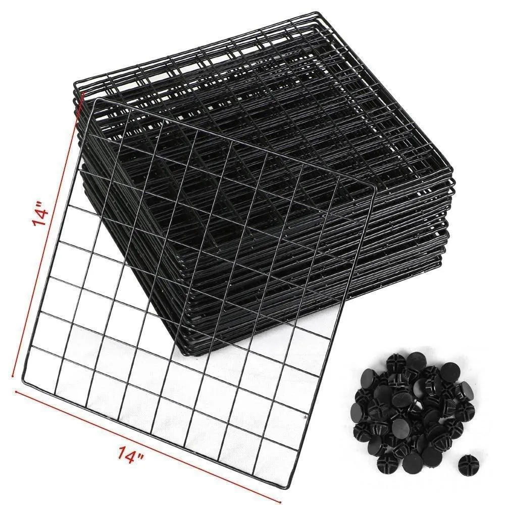 Genenic 12 Cube Closet Organizer, Garage Storage Racks Sets, Shelf Cabinet, Wire Grids Panels and Units for Books, Plants, Toys, Shoes, Clothes, Stainless Steel Black