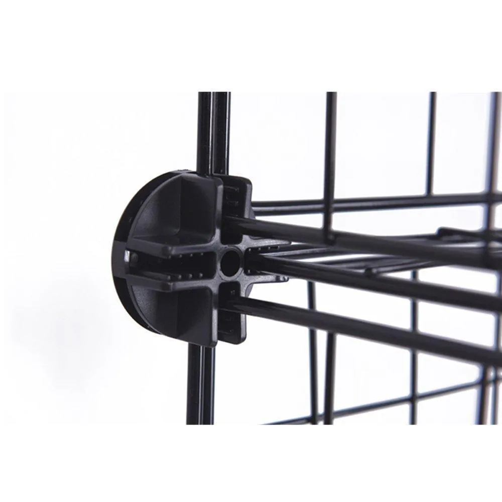 Genenic 12 Cube Closet Organizer, Garage Storage Racks Sets, Shelf Cabinet, Wire Grids Panels and Units for Books, Plants, Toys, Shoes, Clothes, Stainless Steel Black