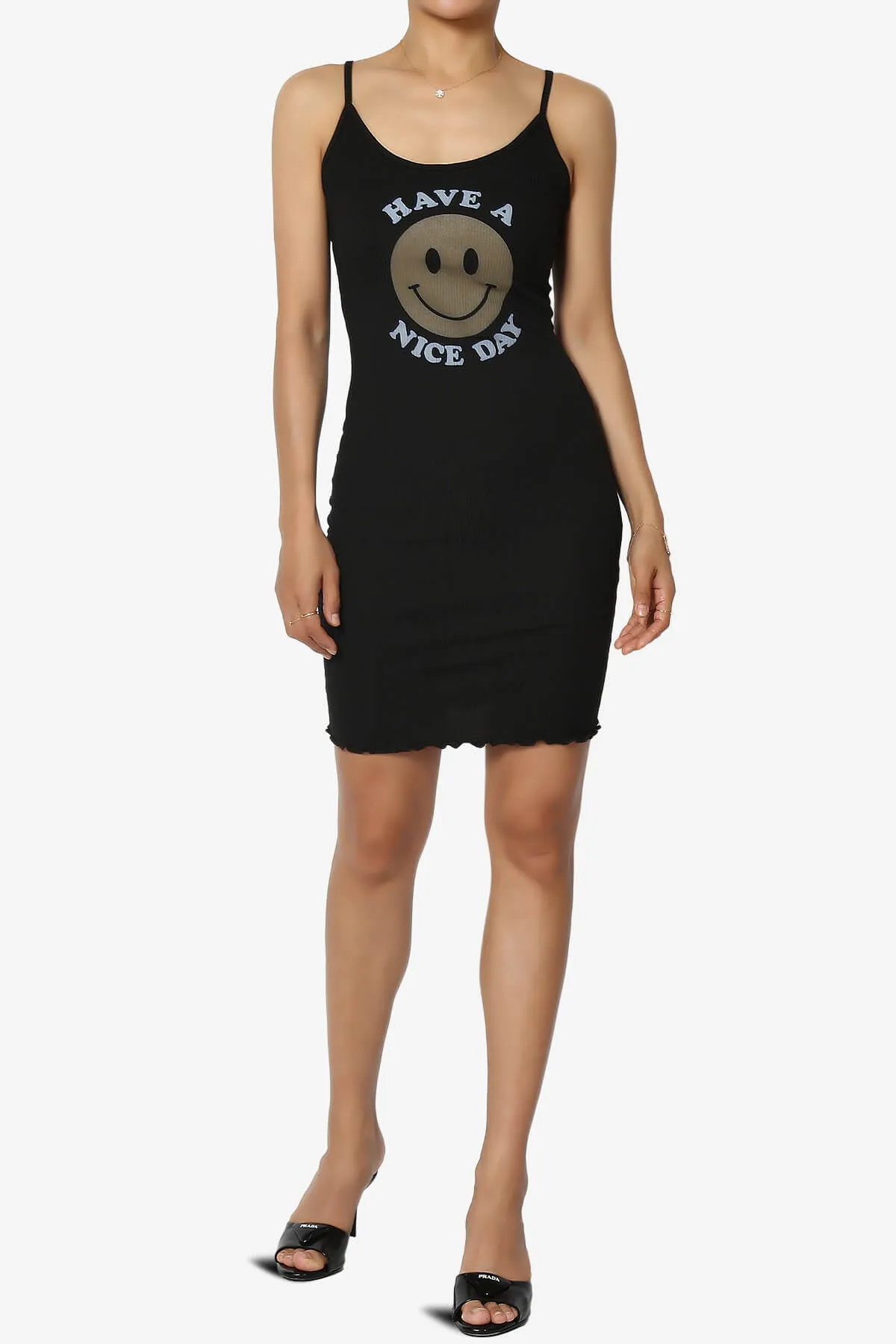 HAVE A NICE DAY Smiley Face Cami Dress