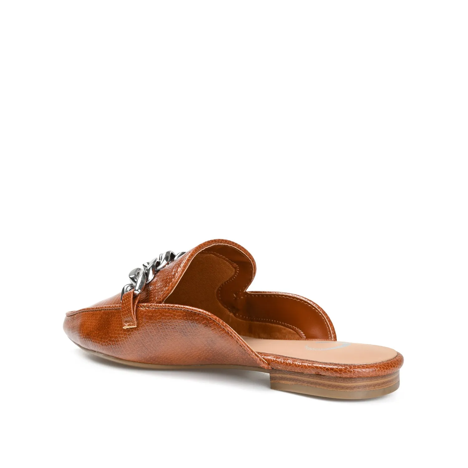 HAZINA MULED LOAFER FLATS IN LIZARD