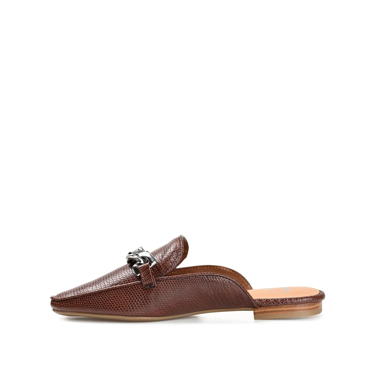 HAZINA MULED LOAFER FLATS IN LIZARD