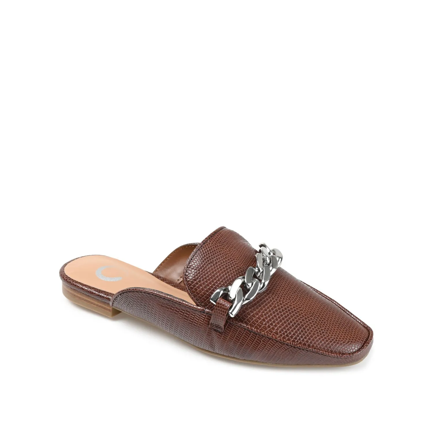 HAZINA MULED LOAFER FLATS IN LIZARD