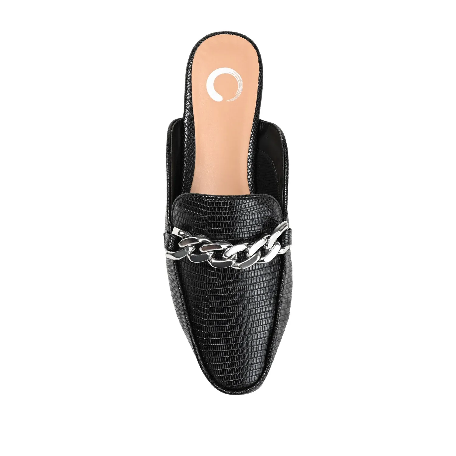 HAZINA MULED LOAFER FLATS IN LIZARD