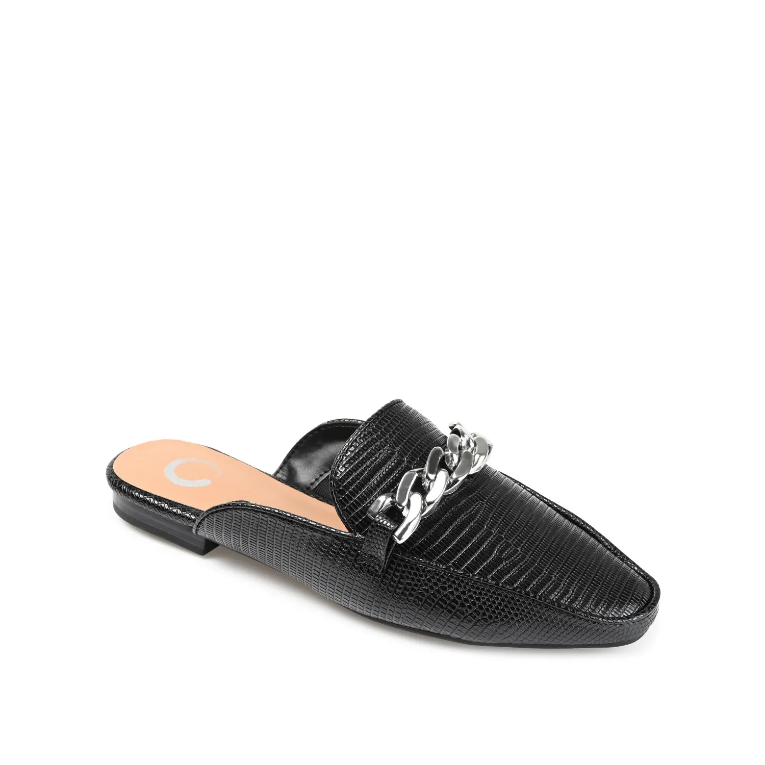HAZINA MULED LOAFER FLATS IN LIZARD