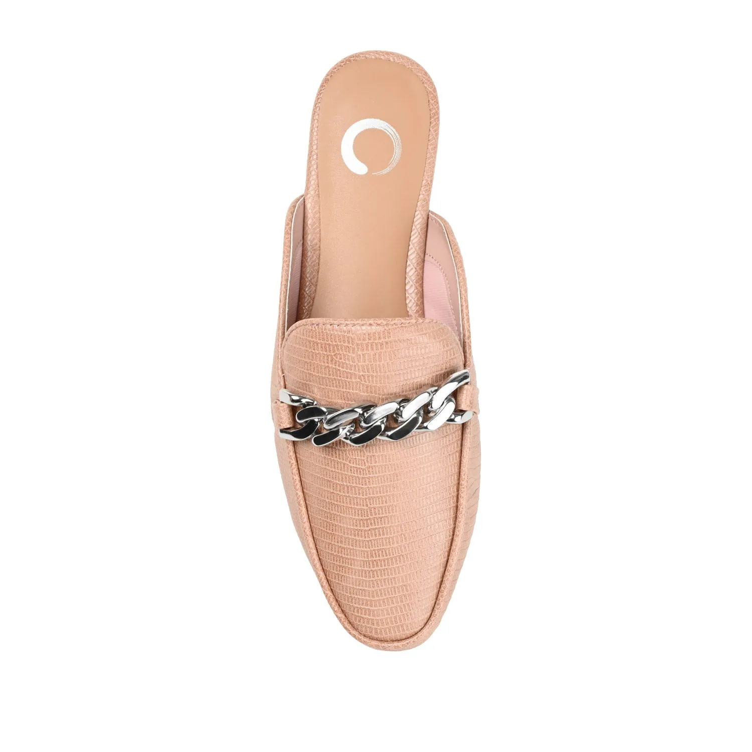 HAZINA MULED LOAFER FLATS IN LIZARD
