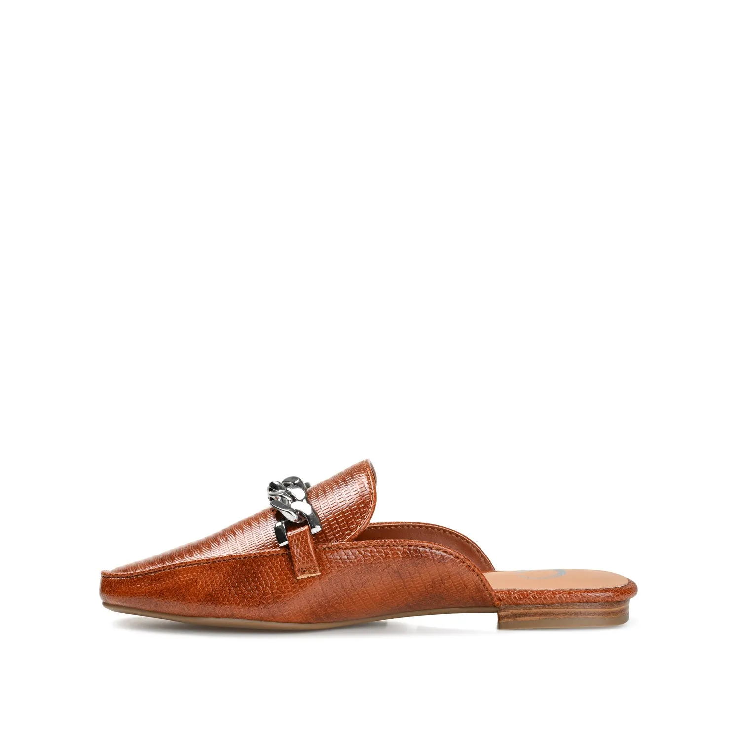 HAZINA MULED LOAFER FLATS IN LIZARD