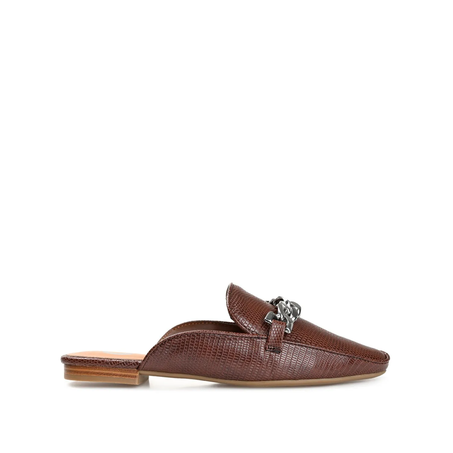 HAZINA MULED LOAFER FLATS IN LIZARD