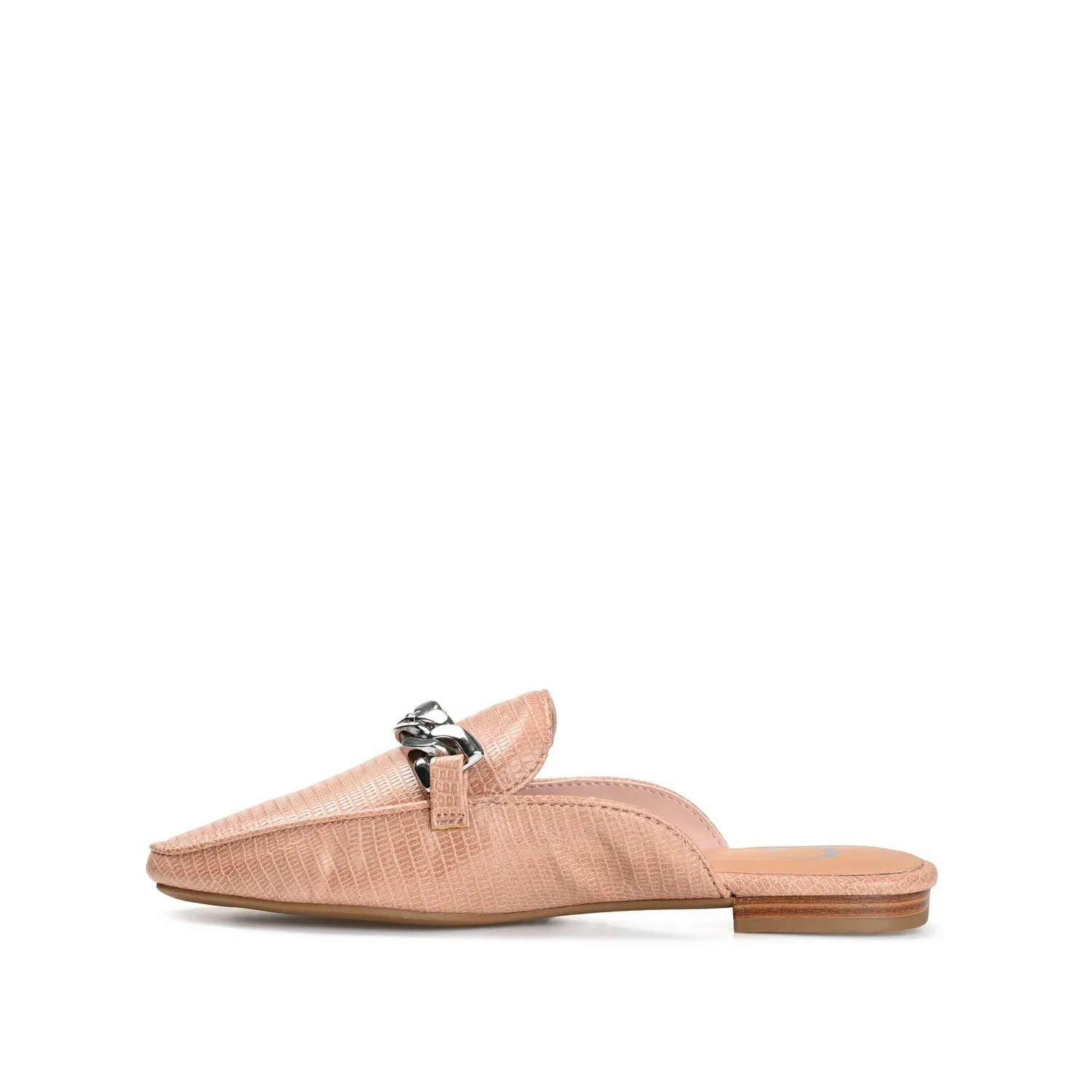 HAZINA MULED LOAFER FLATS IN LIZARD