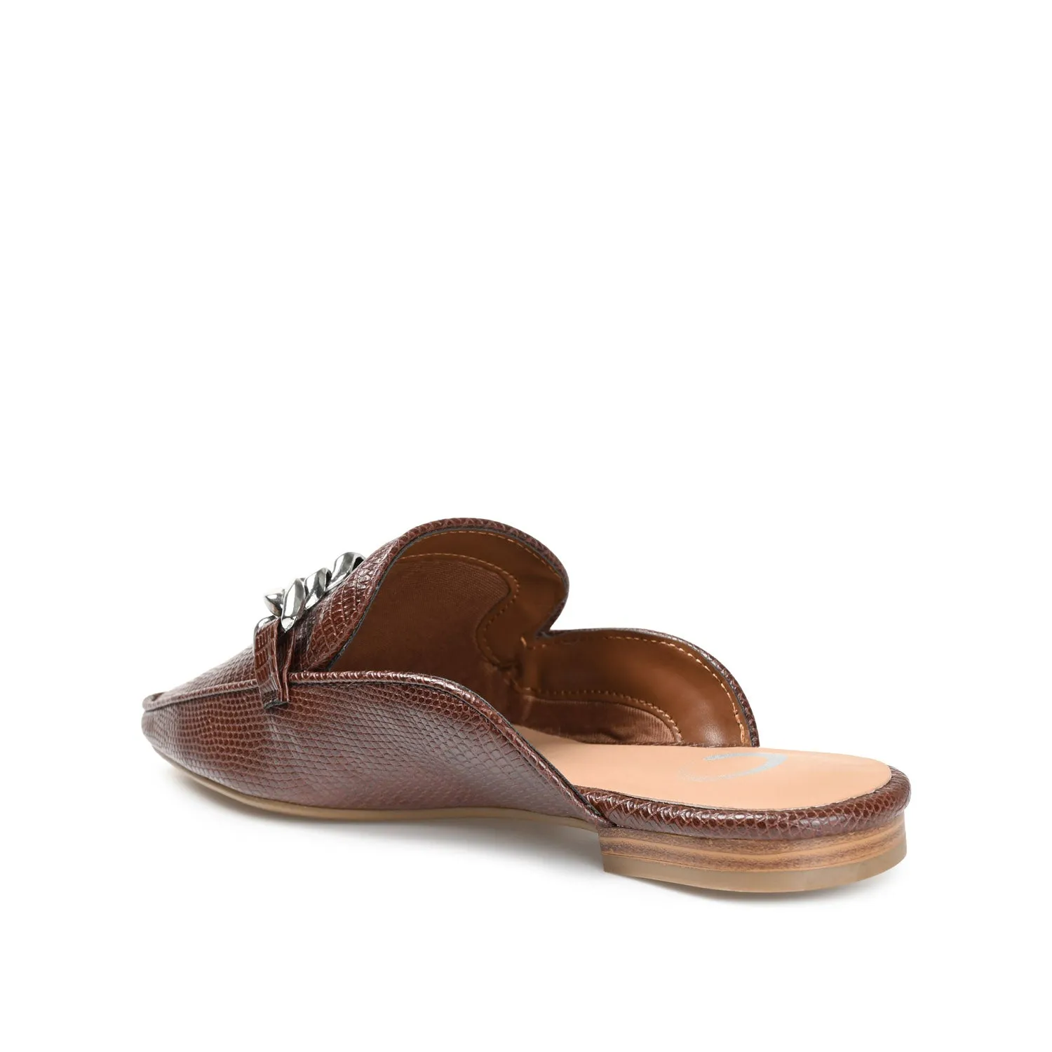 HAZINA MULED LOAFER FLATS IN LIZARD
