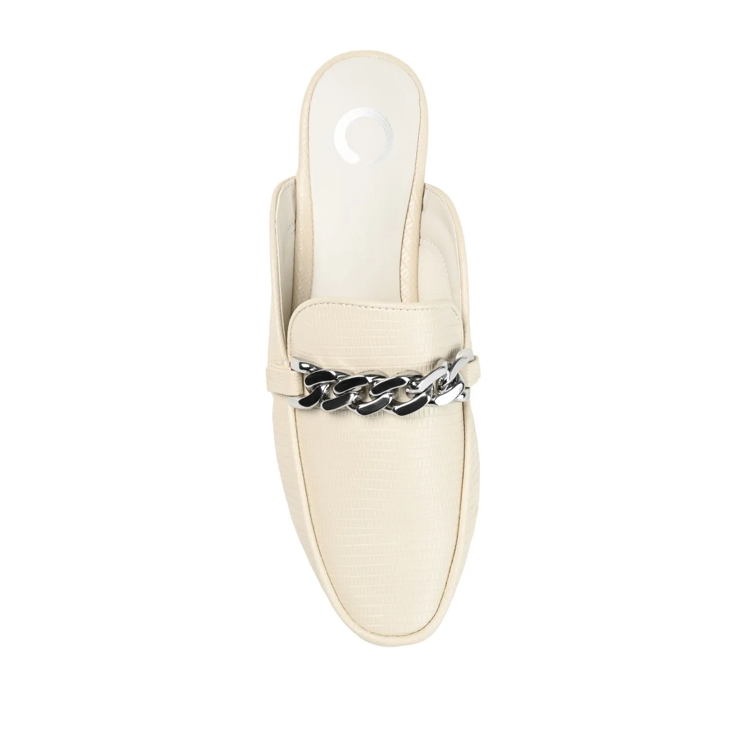 HAZINA MULED LOAFER FLATS IN LIZARD