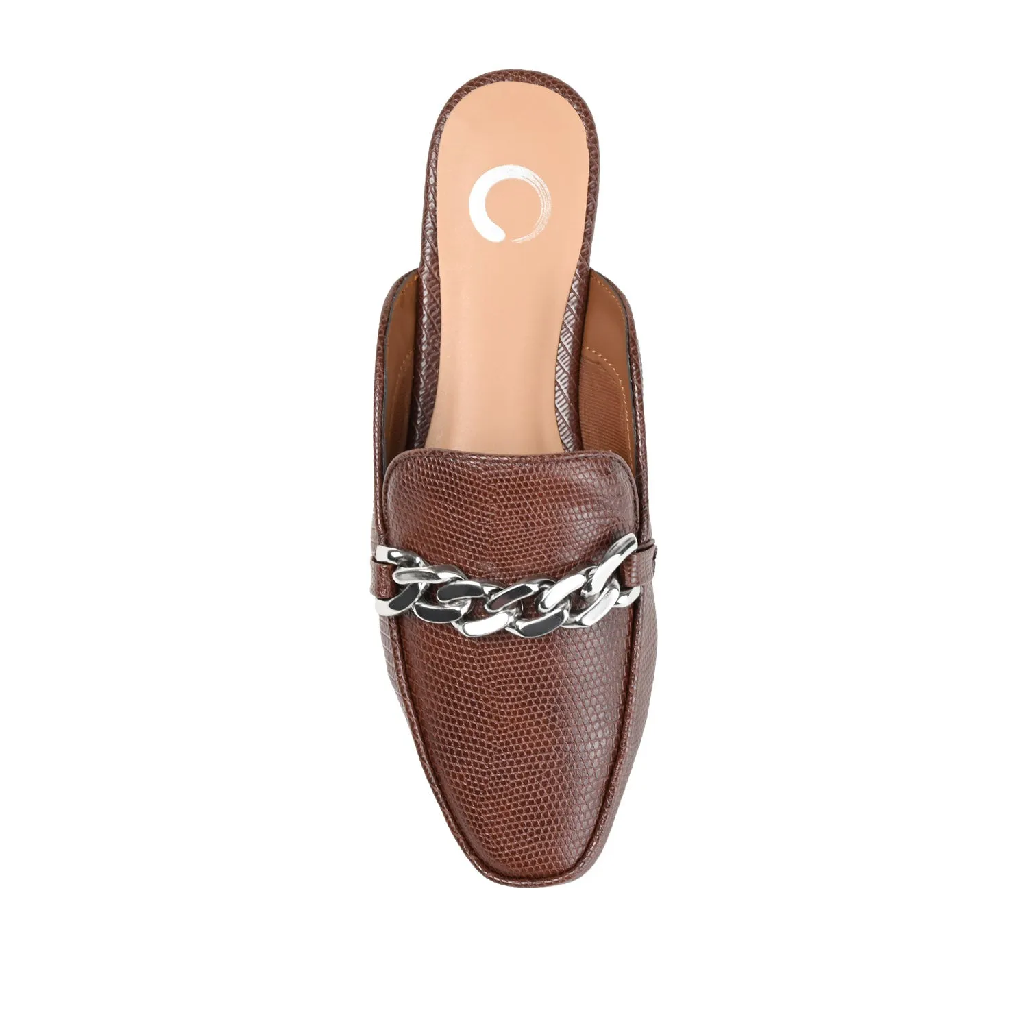 HAZINA MULED LOAFER FLATS IN LIZARD