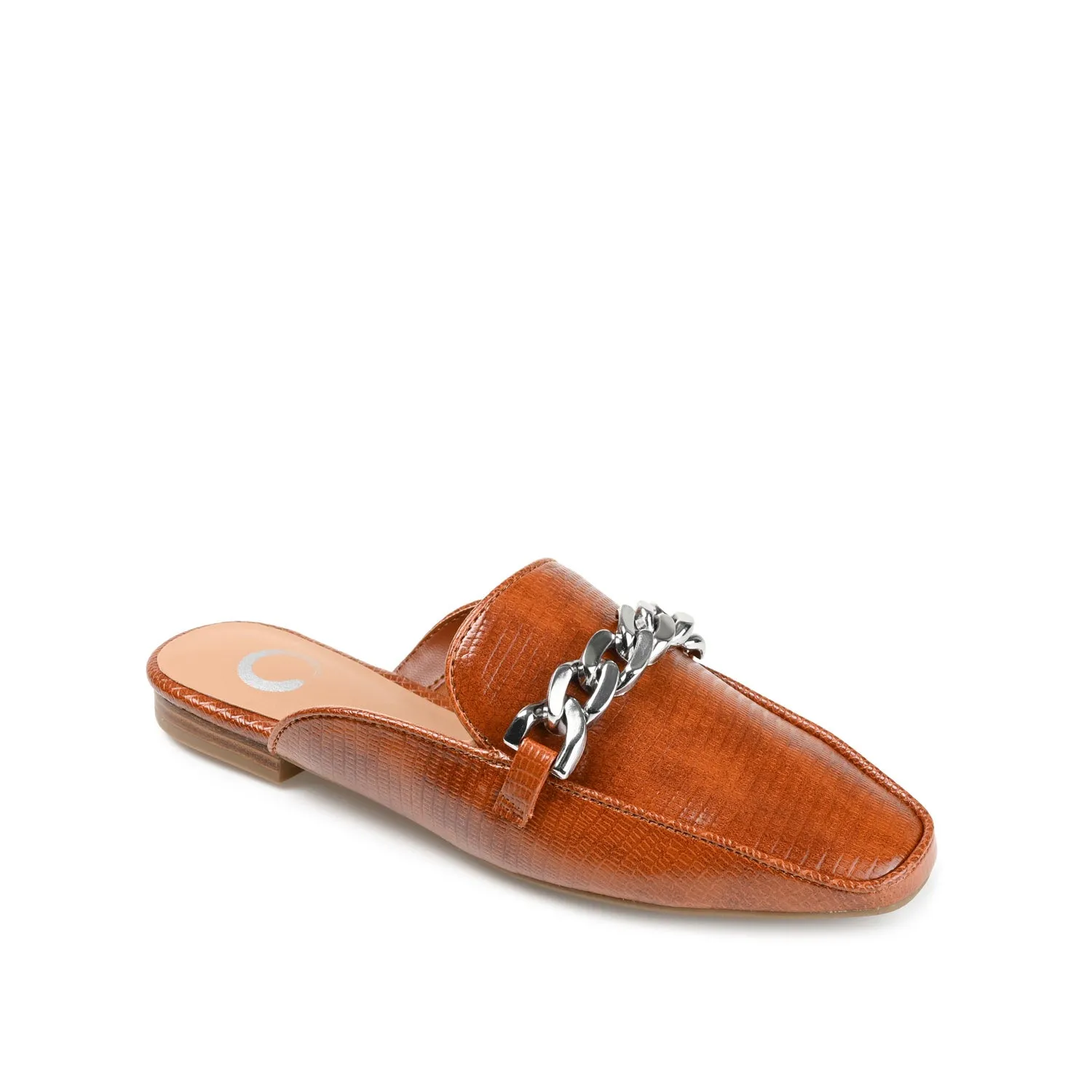HAZINA MULED LOAFER FLATS IN LIZARD