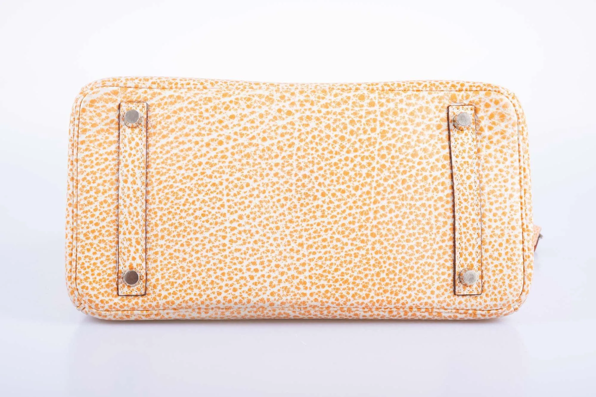 Hermès Dalmatian Birkin 30 Orange H Buffalo Palladium Hardware